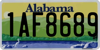 AL license plate 1AF8689