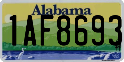 AL license plate 1AF8693