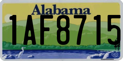 AL license plate 1AF8715