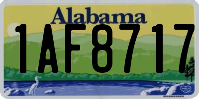 AL license plate 1AF8717
