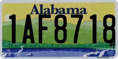 AL license plate 1AF8718