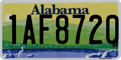 AL license plate 1AF8720