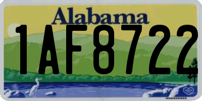 AL license plate 1AF8722