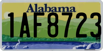 AL license plate 1AF8723