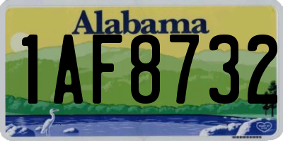 AL license plate 1AF8732