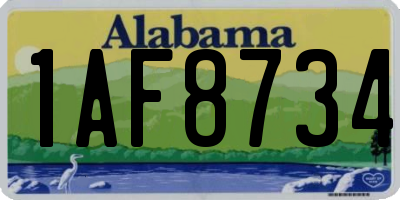 AL license plate 1AF8734