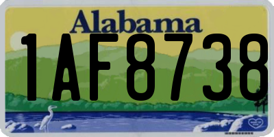 AL license plate 1AF8738