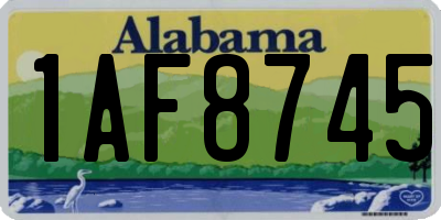 AL license plate 1AF8745
