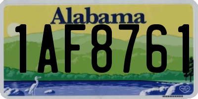 AL license plate 1AF8761