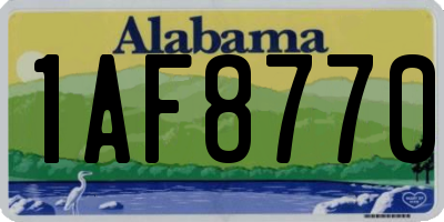 AL license plate 1AF8770