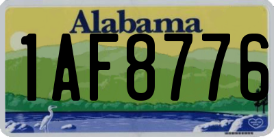 AL license plate 1AF8776