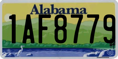 AL license plate 1AF8779
