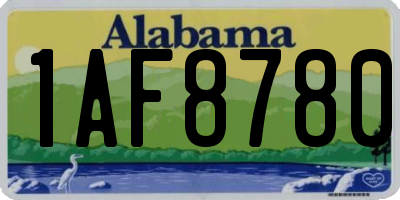 AL license plate 1AF8780