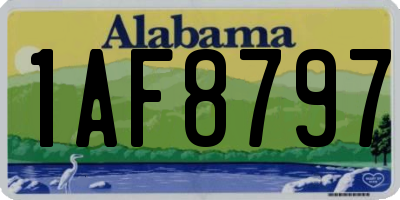 AL license plate 1AF8797