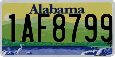AL license plate 1AF8799