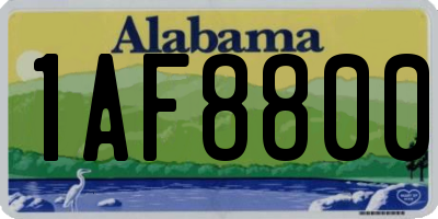 AL license plate 1AF8800
