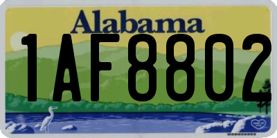 AL license plate 1AF8802