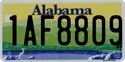 AL license plate 1AF8809