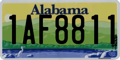 AL license plate 1AF8811