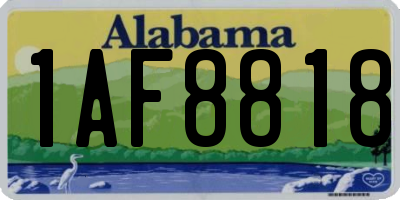AL license plate 1AF8818