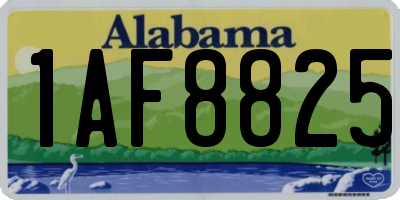 AL license plate 1AF8825