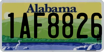 AL license plate 1AF8826