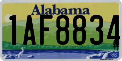 AL license plate 1AF8834
