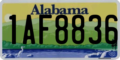 AL license plate 1AF8836