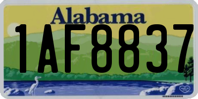 AL license plate 1AF8837