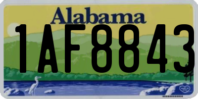 AL license plate 1AF8843