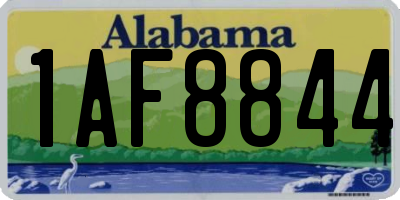 AL license plate 1AF8844