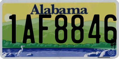 AL license plate 1AF8846