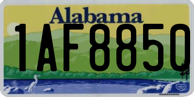 AL license plate 1AF8850
