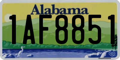 AL license plate 1AF8851