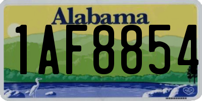 AL license plate 1AF8854