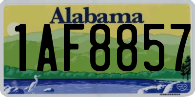 AL license plate 1AF8857