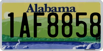 AL license plate 1AF8858