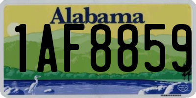 AL license plate 1AF8859