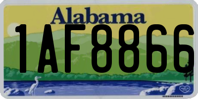 AL license plate 1AF8866