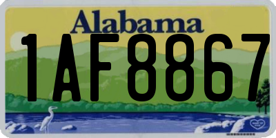 AL license plate 1AF8867