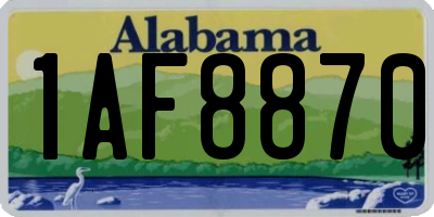 AL license plate 1AF8870