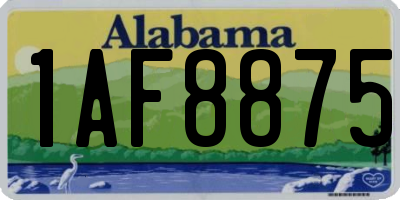 AL license plate 1AF8875
