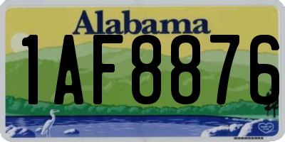 AL license plate 1AF8876