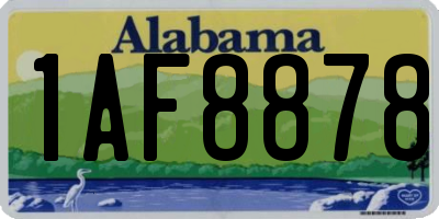 AL license plate 1AF8878