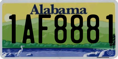 AL license plate 1AF8881