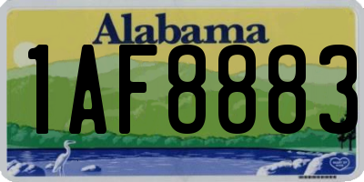 AL license plate 1AF8883