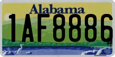 AL license plate 1AF8886