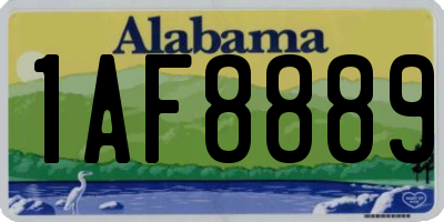 AL license plate 1AF8889