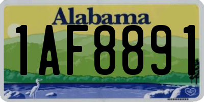 AL license plate 1AF8891