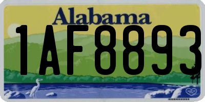 AL license plate 1AF8893